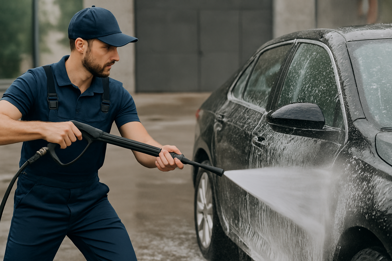 Nettoyage extérieur professionnel de voiture